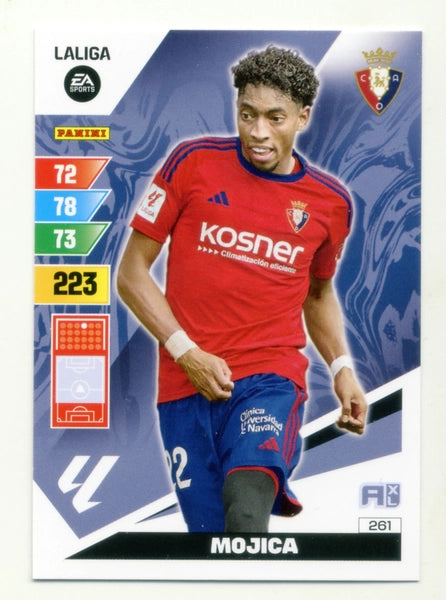 Cromo Trading Card Fútbol-Mojica-Osasuna-Panini Adrenalyn XL 2023-2024-#261-Básico