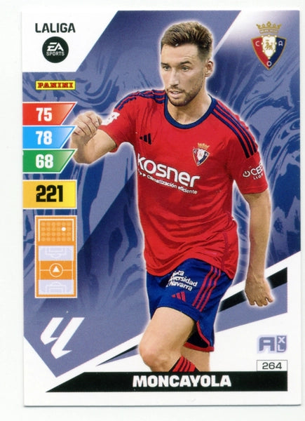 Cromo Trading Card Fútbol-Moncayola-Osasuna-Panini Adrenalyn XL 2023-2024-#264-Básico