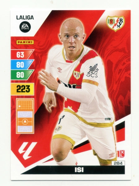 Cromo Trading Card Fútbol-Isi-Rayo Vallecano-Panini Adrenalyn XL 2023-2024-#284-Básico