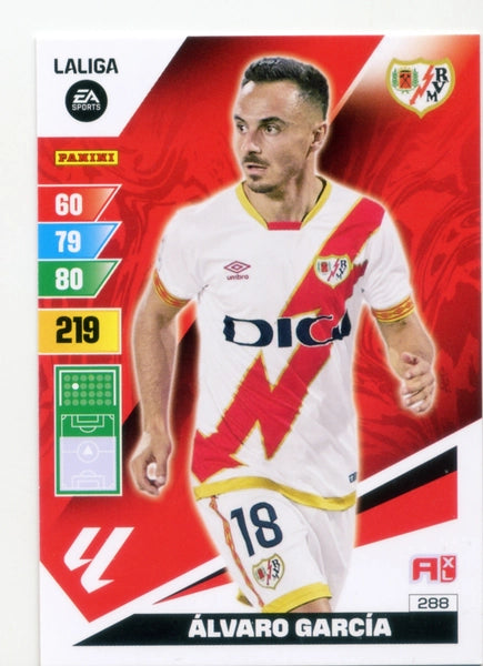 Cromo Trading Card Fútbol-Alvaro Garcia -Rayo Vallecano-Panini Adrenalyn XL 2023-2024-#288-Básico