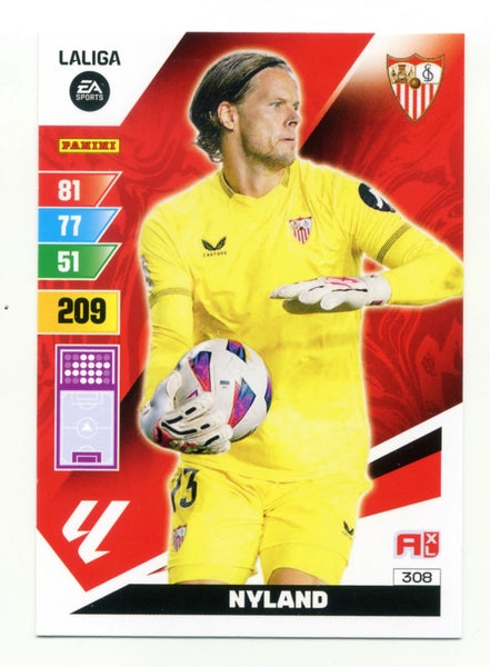 Cromo Trading Card Fútbol-Nyland-Sevilla-Panini Adrenalyn XL 2023-2024-#308-Básico