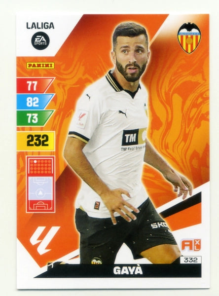 Cromo Trading Card Fútbol-Gaya-Valencia-Panini Adrenalyn XL 2023-2024-#332-Básico