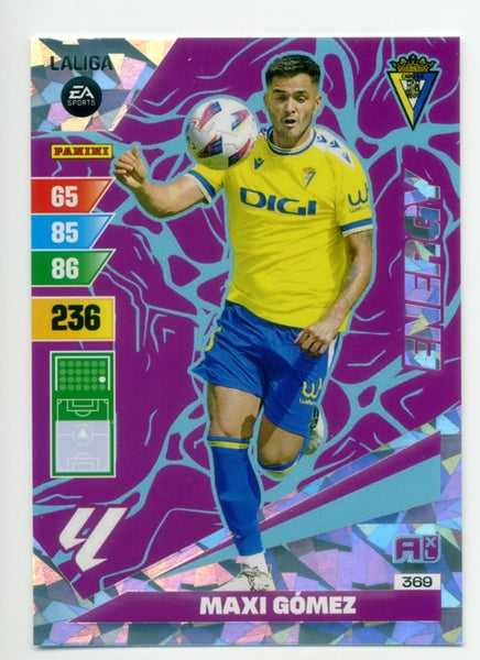Cromo Trading Card Fútbol-Maxi-Gomez-Las Palmas-Panini Adrenalyn XL 2023-2024-#369-Energy