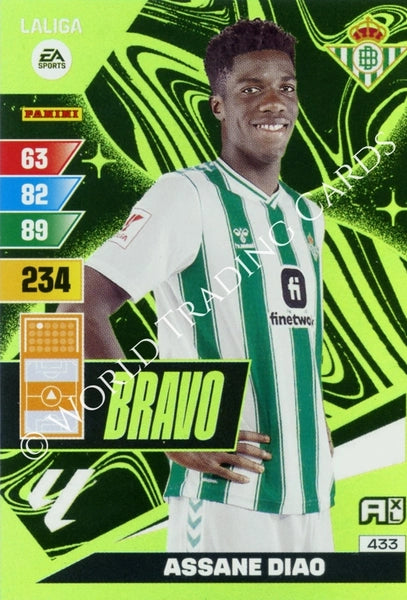 Cromo Trading Card Fútbol-Assane Diao-Betis-Panini Adrenalyn XL 2023-2024-#433-Bravo