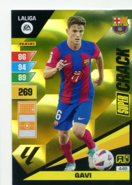 Cromo Trading Card Fútbol-Gavi-Barcelona-Panini Adrenalyn XL 2023-2024-#449-Super Crack