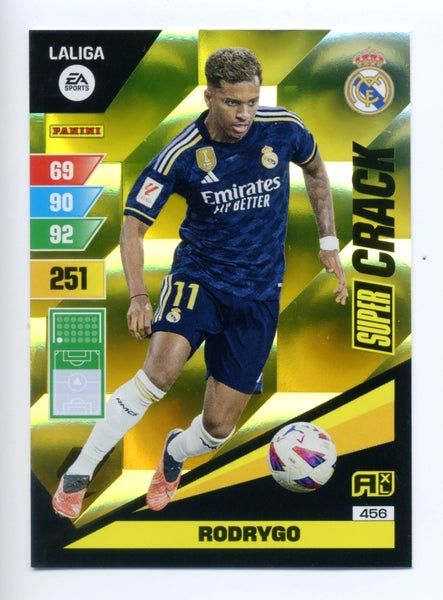 Cromo Trading Card Fútbol-Rodrygo-Real Madrid-Panini Adrenalyn XL 2023-2024-#456-Super Crack