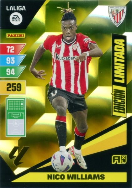 Cromo Trading Card Fútbol-Nico Williams-Athletic Club-Panini Adrenalyn XL 2023-2024--Edicion-Limitada