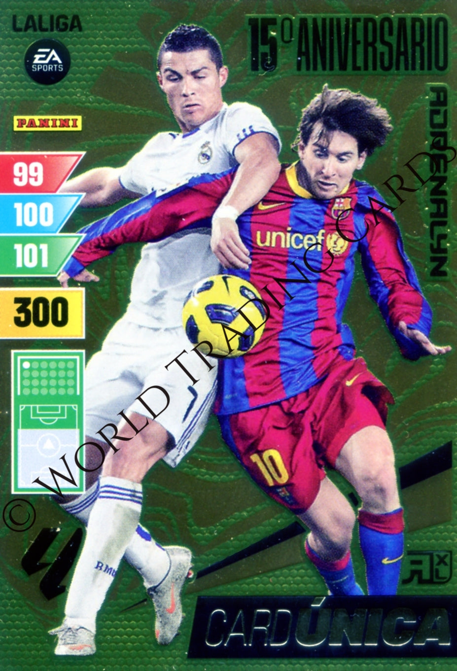 Panini Adrenalyn XL La Liga 2023/2024 - Lionel Messi / Cristiano Ronaldo, Card Única, Cromo RAW