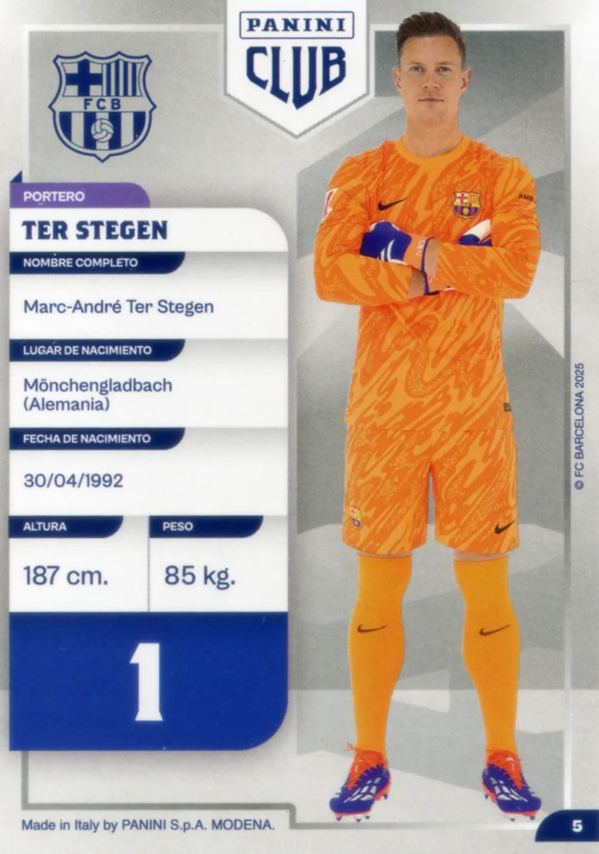 Panini Club FC Barcelona 2024-2025 #005 - Ter Stegen (FC Barcelona) DNA