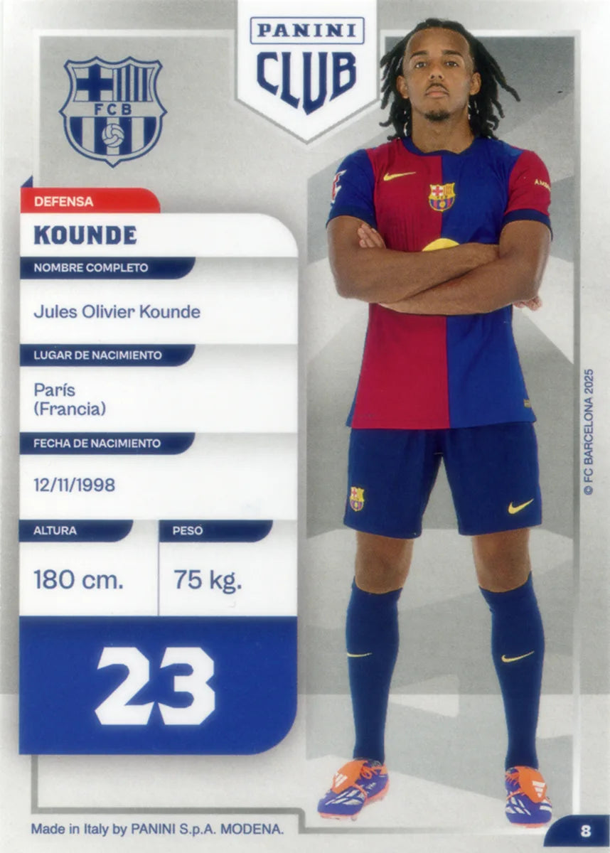 Panini Club FC Barcelona 2024-2025 #008 - Kounde (FC Barcelona) DNA