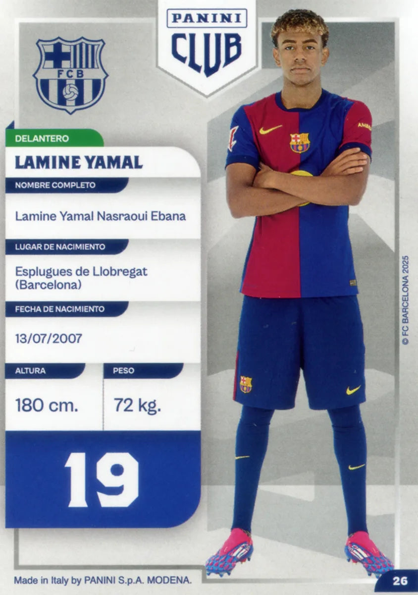 Panini Club FC Barcelona 2024-2025 #026 - Lamine Yamal (FC Barcelona) DNA