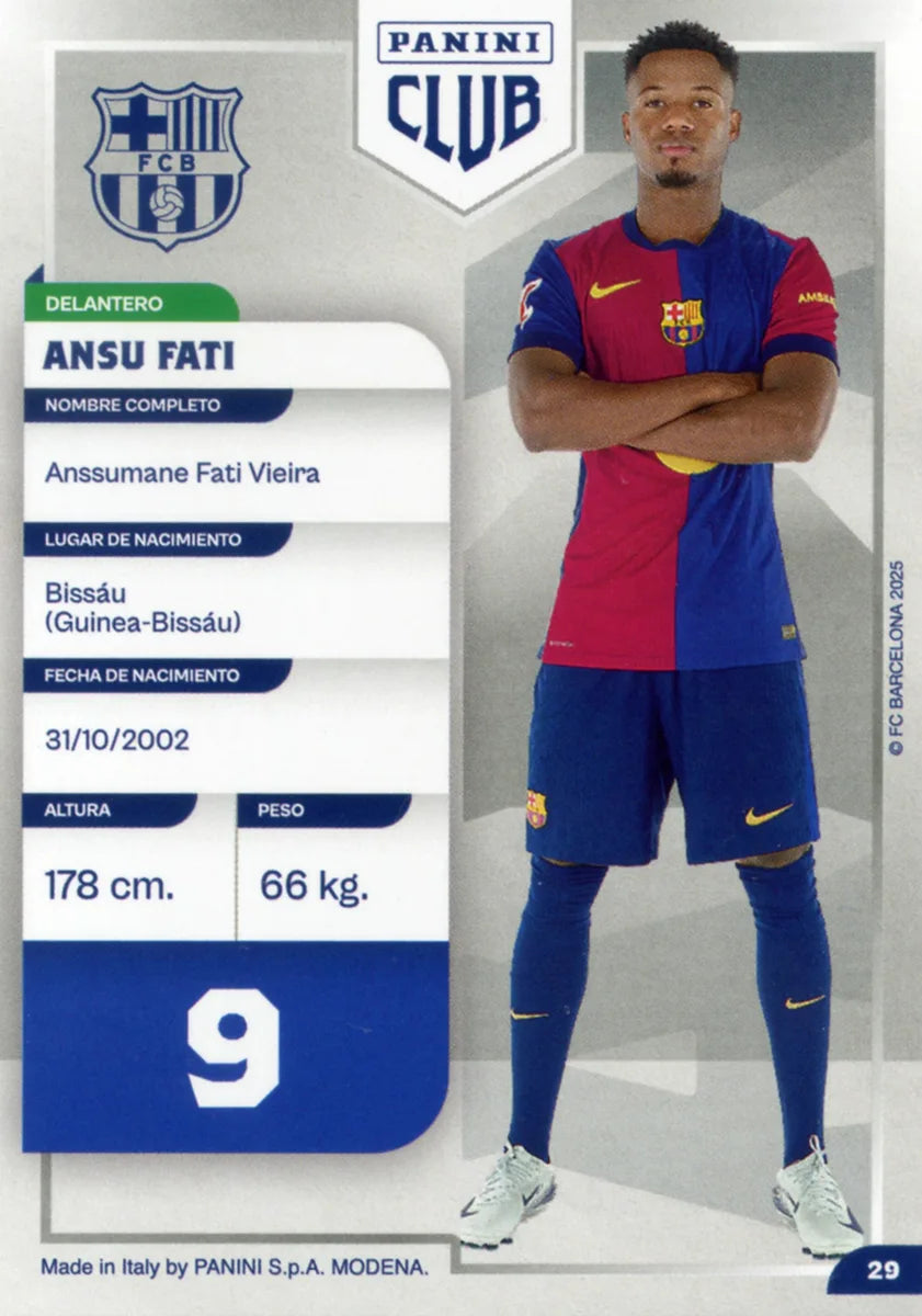 Panini Club FC Barcelona 2024-2025 #029 - Ansu Fati (FC Barcelona) DNA