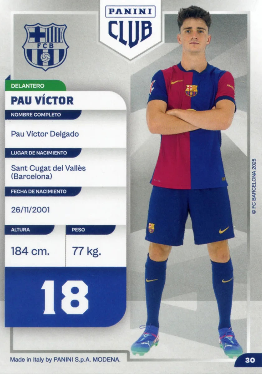Panini Club FC Barcelona 2024-2025 #030 - Pau Víctor (FC Barcelona) ADN