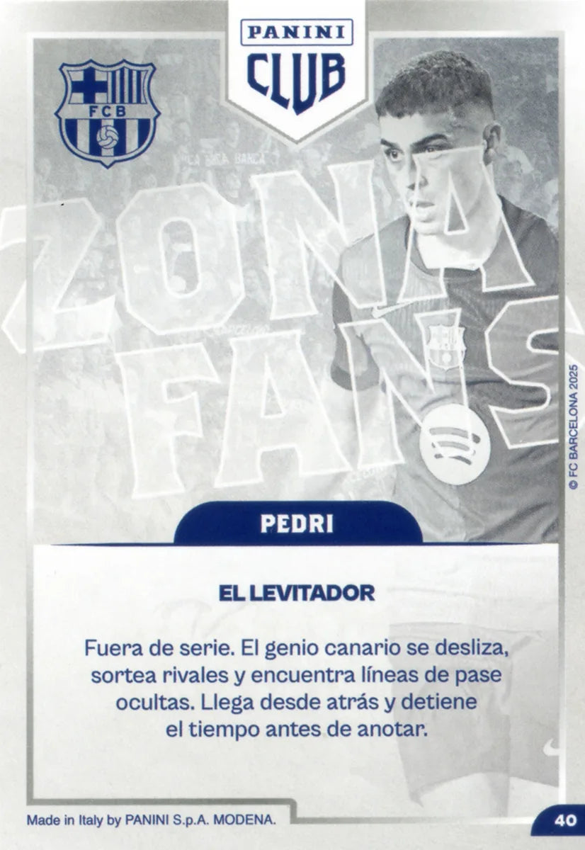 Panini Club FC Barcelona 2024-2025 #040 - Pedri (FC Barcelona) FANS AREA
