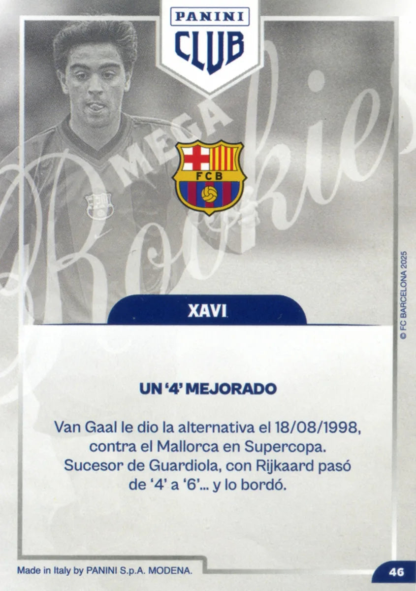 Panini Club FC Barcelona 2024-2025 #046 - Xavi (FC Barcelona) MEGAROOKIES