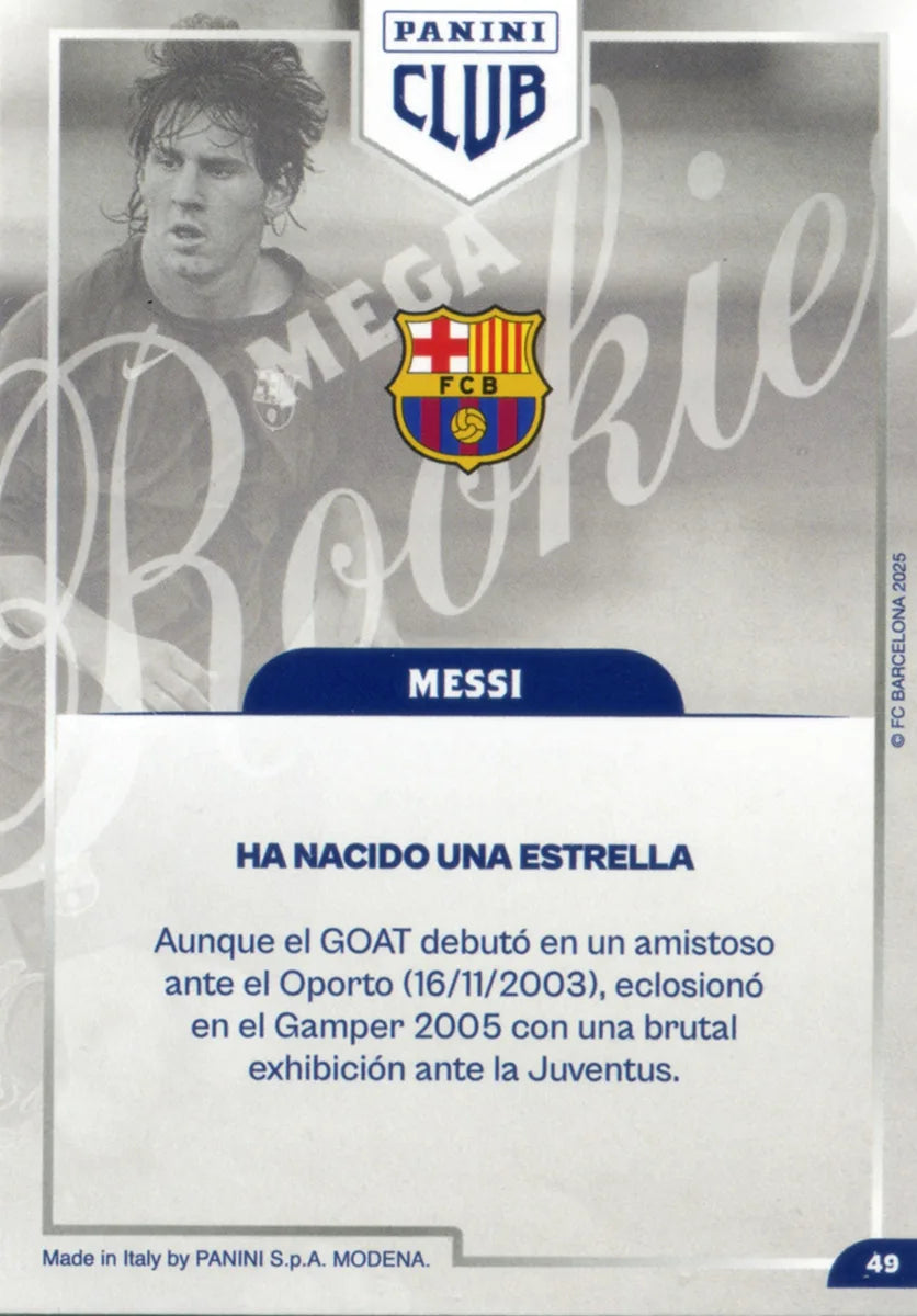 Panini Club FC Barcelona 2024-2025 #049 - Messi (FC Barcelona) MEGAROOKIES