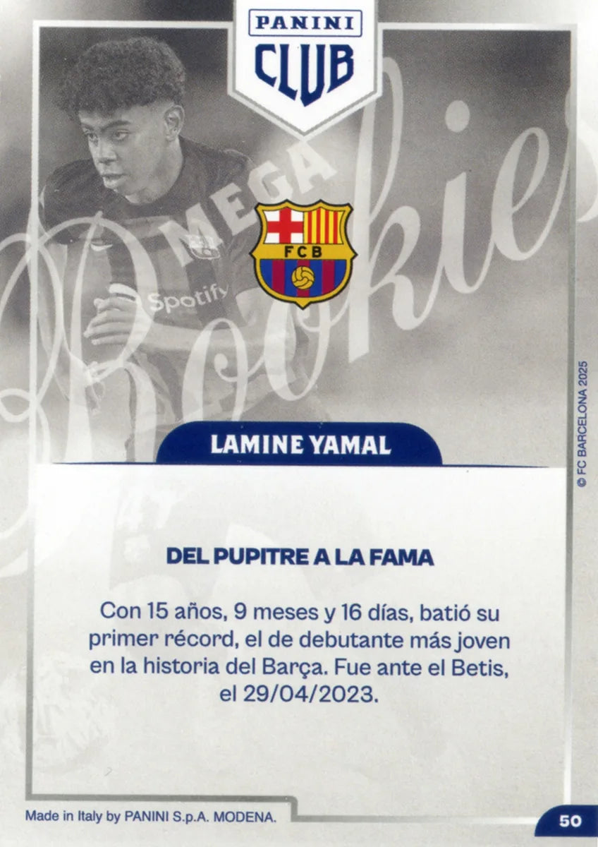 Panini Club FC Barcelona 2024-2025 #050 - Lamine Yamal (FC Barcelona) MEGAROOKIES