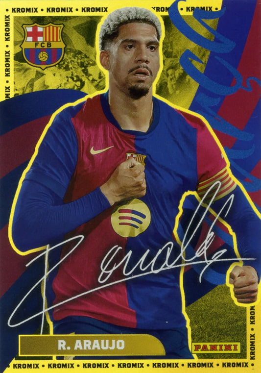 Panini Club FC Barcelona 2024-2025 #K36 - Ronald Araujo (FC Barcelona) KROMIX FIRMADO