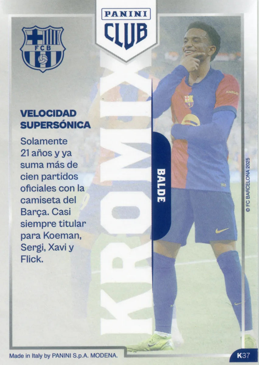 Panini Club FC Barcelona 2024-2025 #K37 - Bucket (FC Barcelona) SIGNED KROMIX