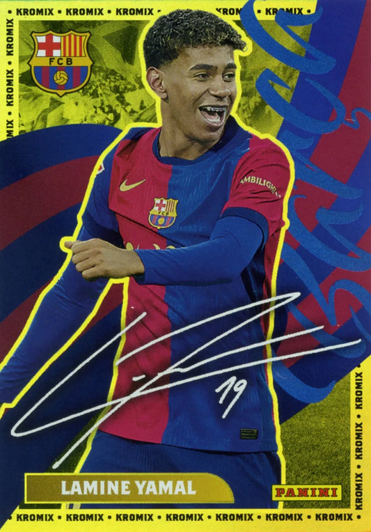 Panini Club FC Barcelona 2024-2025 #K43 - Lamine Yamal (FC Barcelona) KROMIX FIRMADO