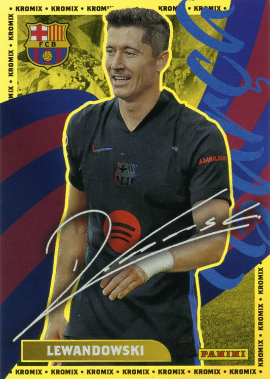 Panini Club FC Barcelona 2024-2025 #K44 - Lewandowski (FC Barcelona) KROMIX FIRMADO