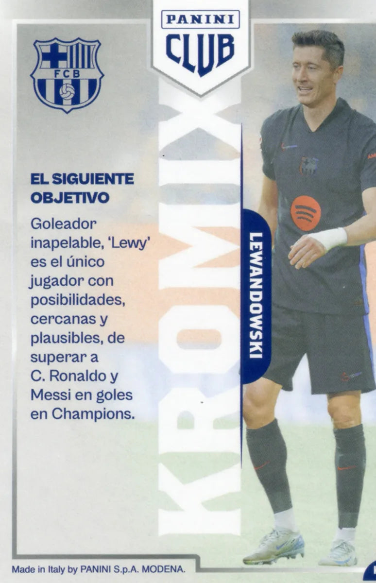 Panini Club FC Barcelona 2024-2025 #K44 - Lewandowski (FC Barcelona) KROMIX SIGNED