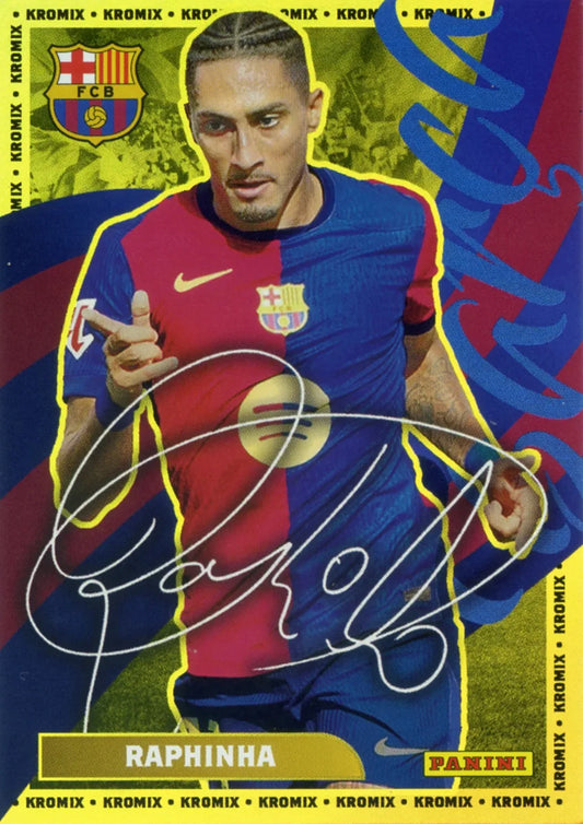 Panini Club FC Barcelona 2024-2025 #K45 - Raphinha (FC Barcelona) KROMIX FIRMADO