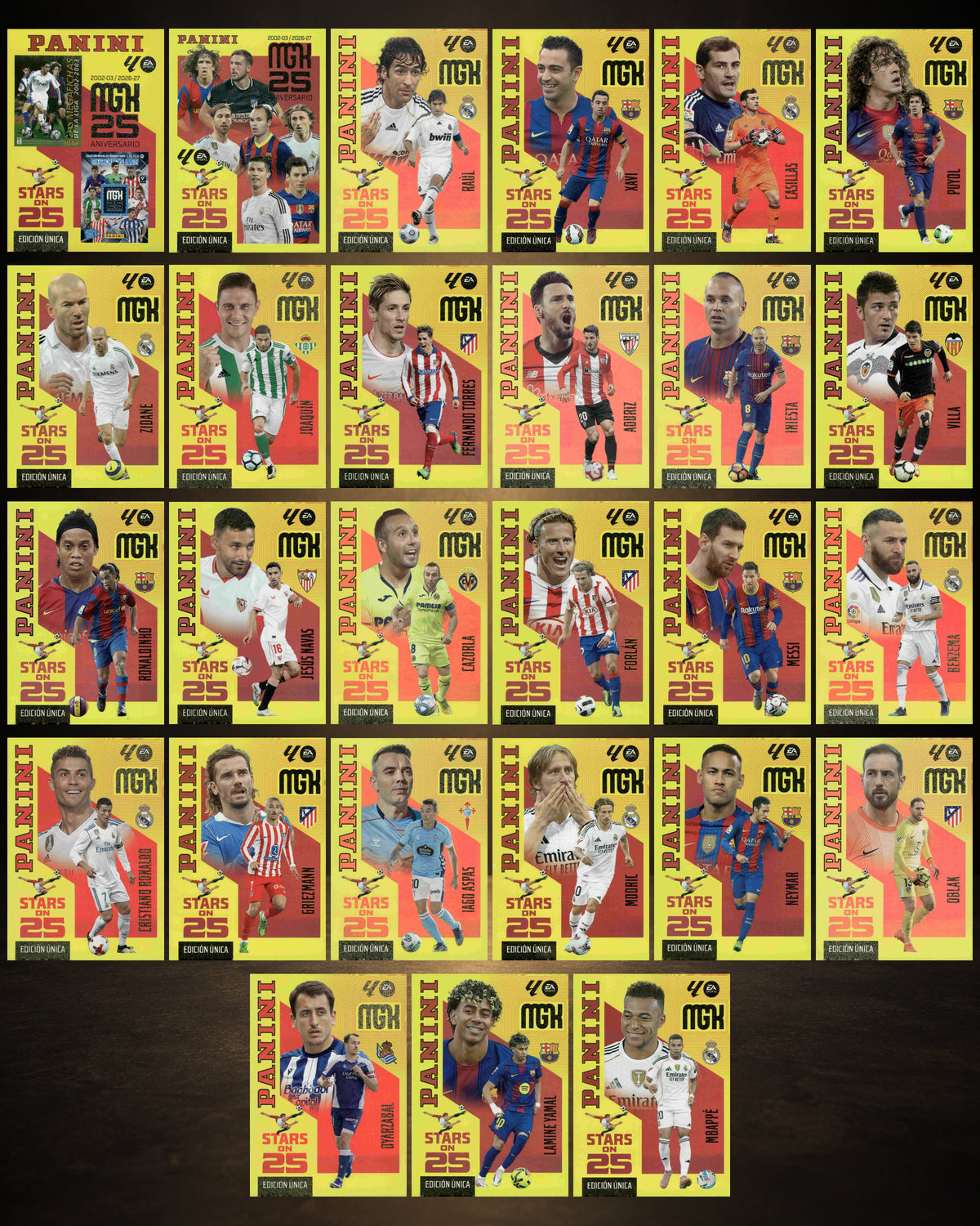 Lote 27 Cartas Stars on 25 — Panini Megacracks 2026-2027
