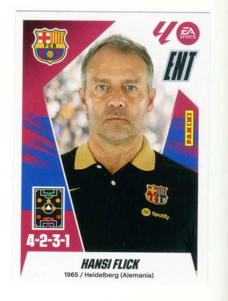 Entrenador - Hansi Flick - FC Barcelona - Panini Liga Este  - 2025 - 2026 - #002 - Básico