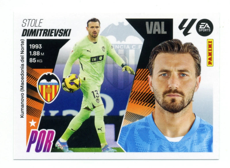 Dimitrievski - Valencia CF - Panini Liga Este  - 2025 - 2026 - #003 - Básico