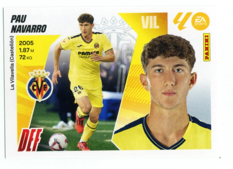 Pau Navarro - Villarreal CF - Panini Liga Este  - 2025 - 2026 - #005 - Básico