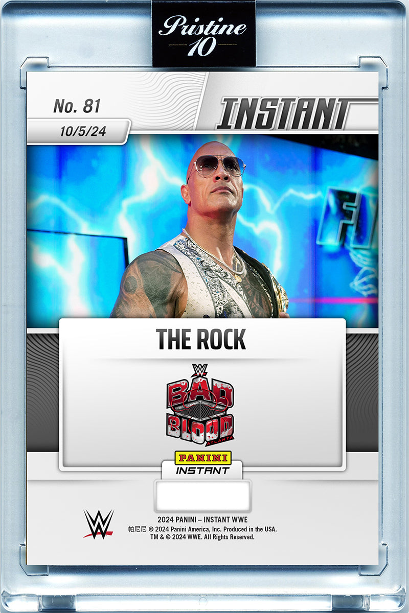 The Rock - 2024 - Panini Instant WWE - Bad Blood - #081 - World Trading Cards - Tarjeta WWE - Cromos Pristine 10