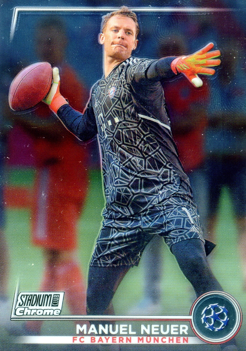 Cromo Trading Card Fútbol-Manuel Neuer-FC Bayern München-Topps Stadium Club Uefa Chrome 2022-2023-#001-Básico Parallel