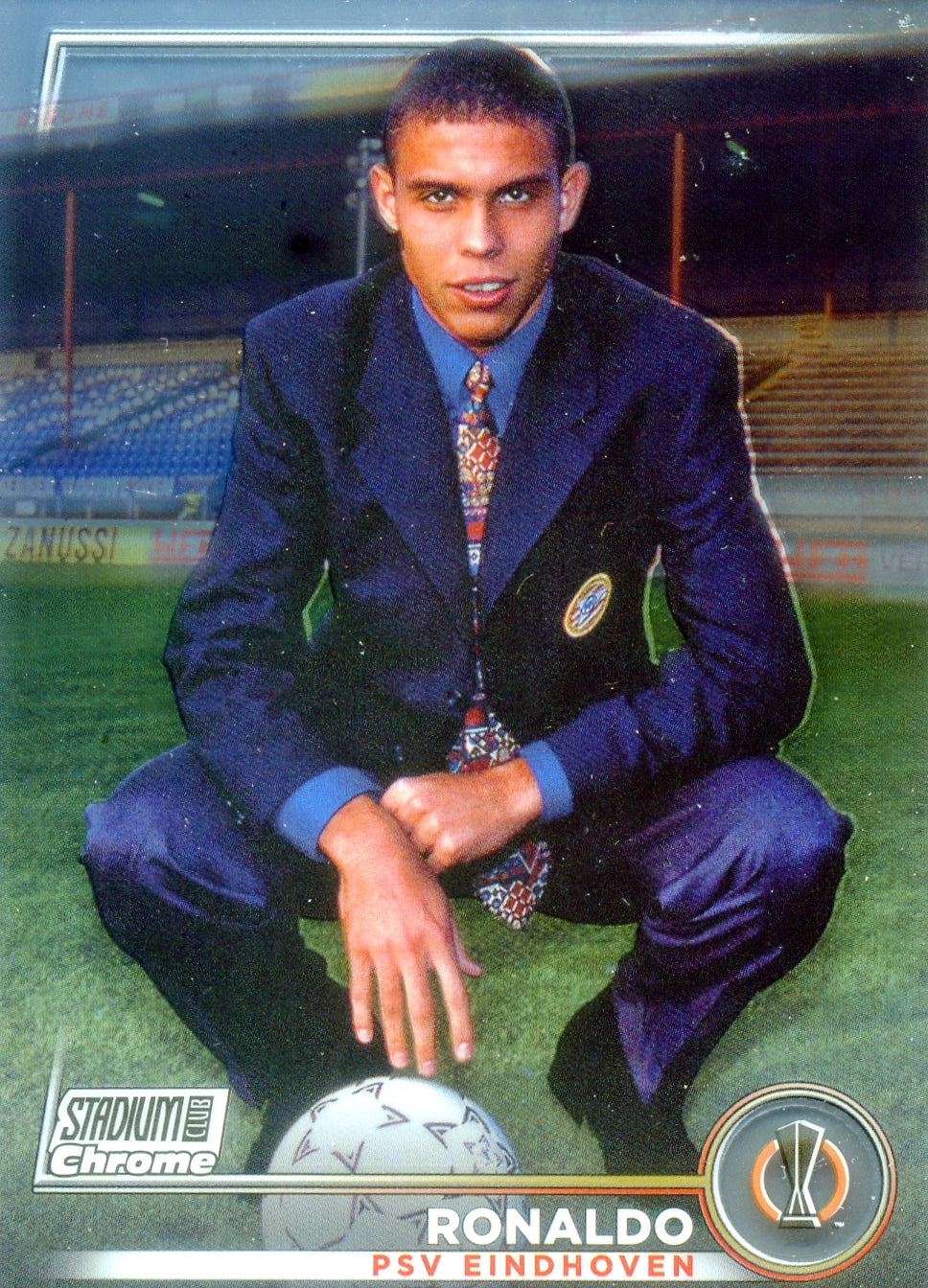 Cromo Trading Card Fútbol-Ronaldo-PSV Eindhoven-Topps Stadium Club Uefa Chrome 2022-2023-#009-Básico Parallel