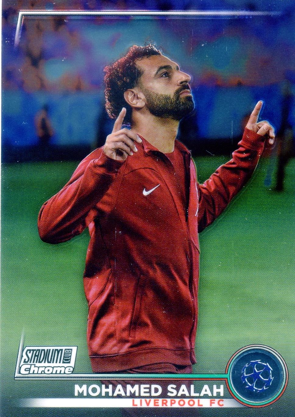Cromo Trading Card Fútbol-Mohamed Salah-Liverpool FC-Topps Stadium Club Uefa Chrome 2022-2023-#011-Básico Parallel