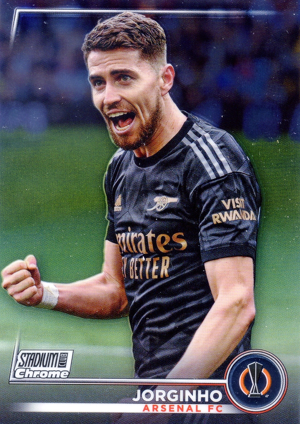 Cromo Trading Card Fútbol-Jorginho-Arsenal FC-Topps Stadium Club Uefa Chrome 2022-2023-#020-Básico Parallel