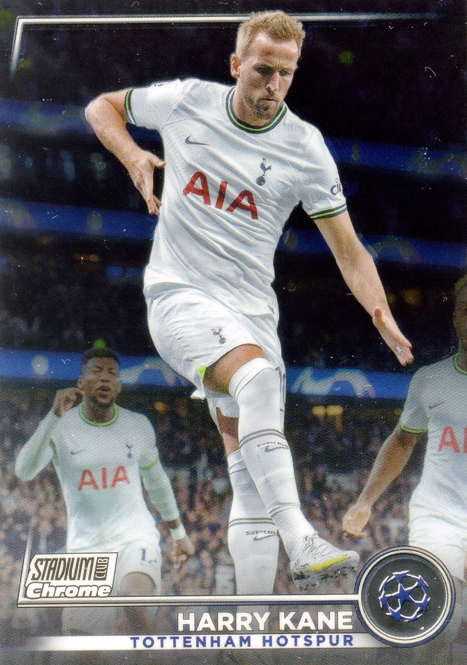 Cromo Trading Card Fútbol-Harry Kane-Tottenham Hotspur-Topps Stadium Club Uefa Chrome 2022-2023-#026-Básico Parallel