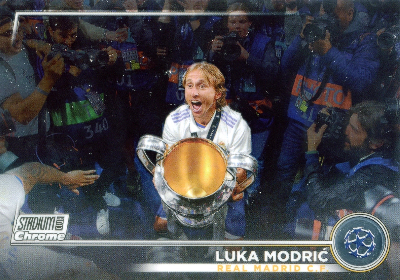 Cromo Trading Card Fútbol-Luka Modrić-Real Madrid CF-Topps Stadium Club Uefa Chrome 2022-2023-#037-Básico Parallel