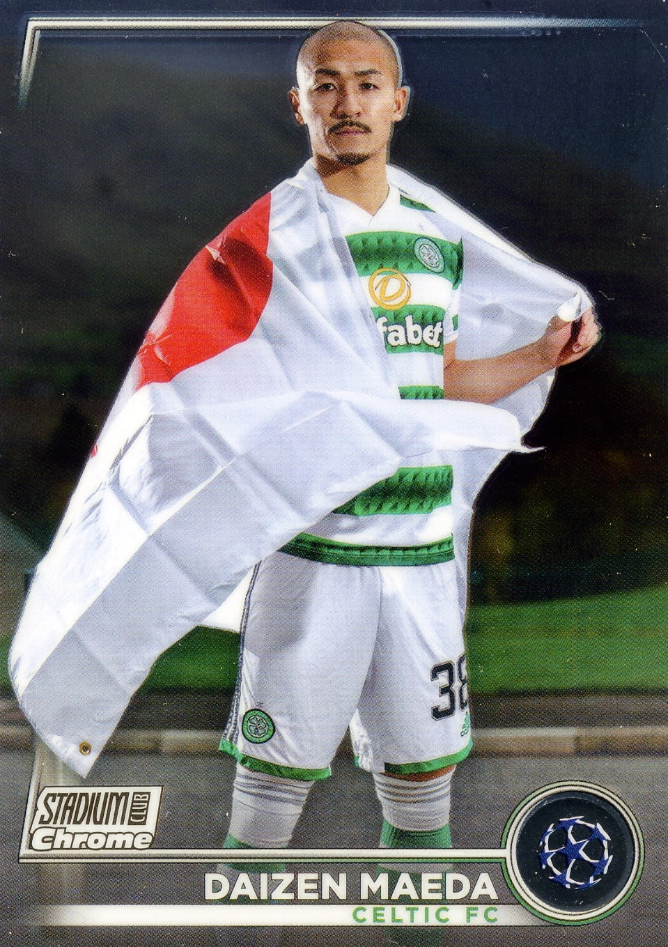 Cromo Trading Card Fútbol-Daizen Maeda-Celtic FC-Topps Stadium Club Uefa Chrome 2022-2023-#038-Básico Parallel