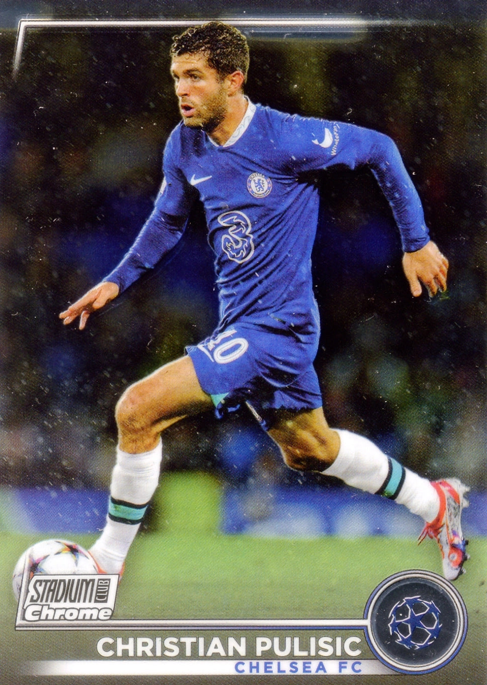 Cromo Trading Card Fútbol-Christian Pulisic-Chelsea FC-Topps Stadium Club Uefa Chrome 2022-2023-#041-Básico Parallel